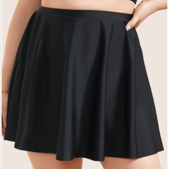 BloomChic Plus Size 2XL Solid Pocket Ruffles Swim Skirt us18-20 - Picture 2 of 5